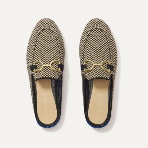 The Double Bit Loafer Mule - Classic Micro Check