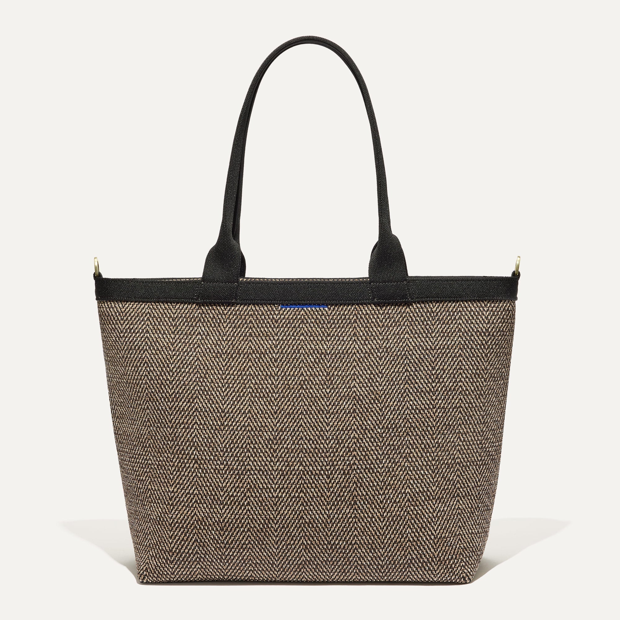 The Lightweight Zip Tote - Cacao Herringbone - Image 2