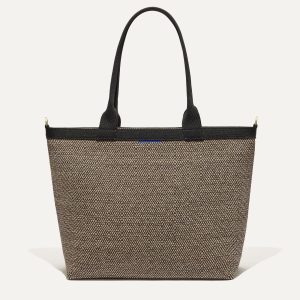 The Lightweight Zip Tote - Cacao Herringbone