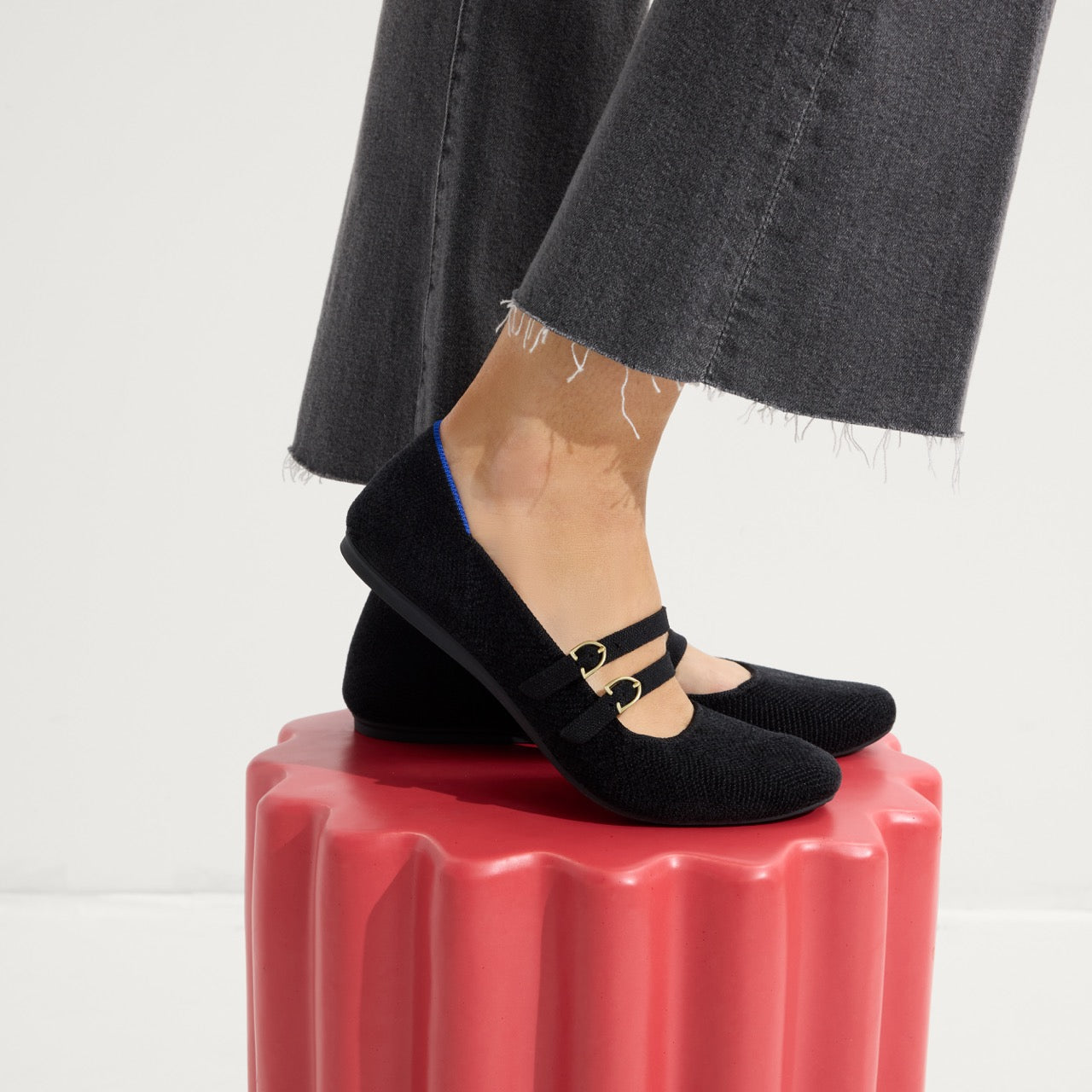 The Double Buckle Mary Jane - ReVelvet™ Black - Image 2