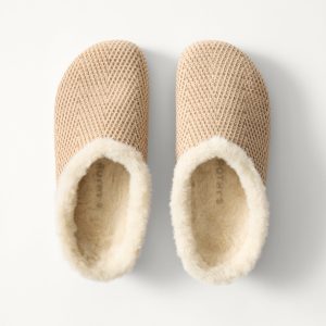 The Après Clog - ReVelvet™ Cream Herringbone