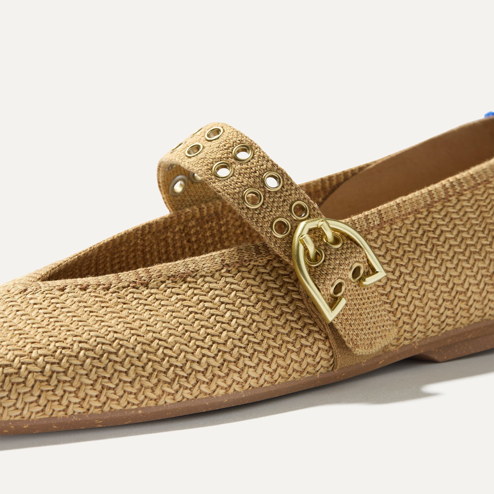 The Max Buckle Mary Jane - Tan Woven - Image 5