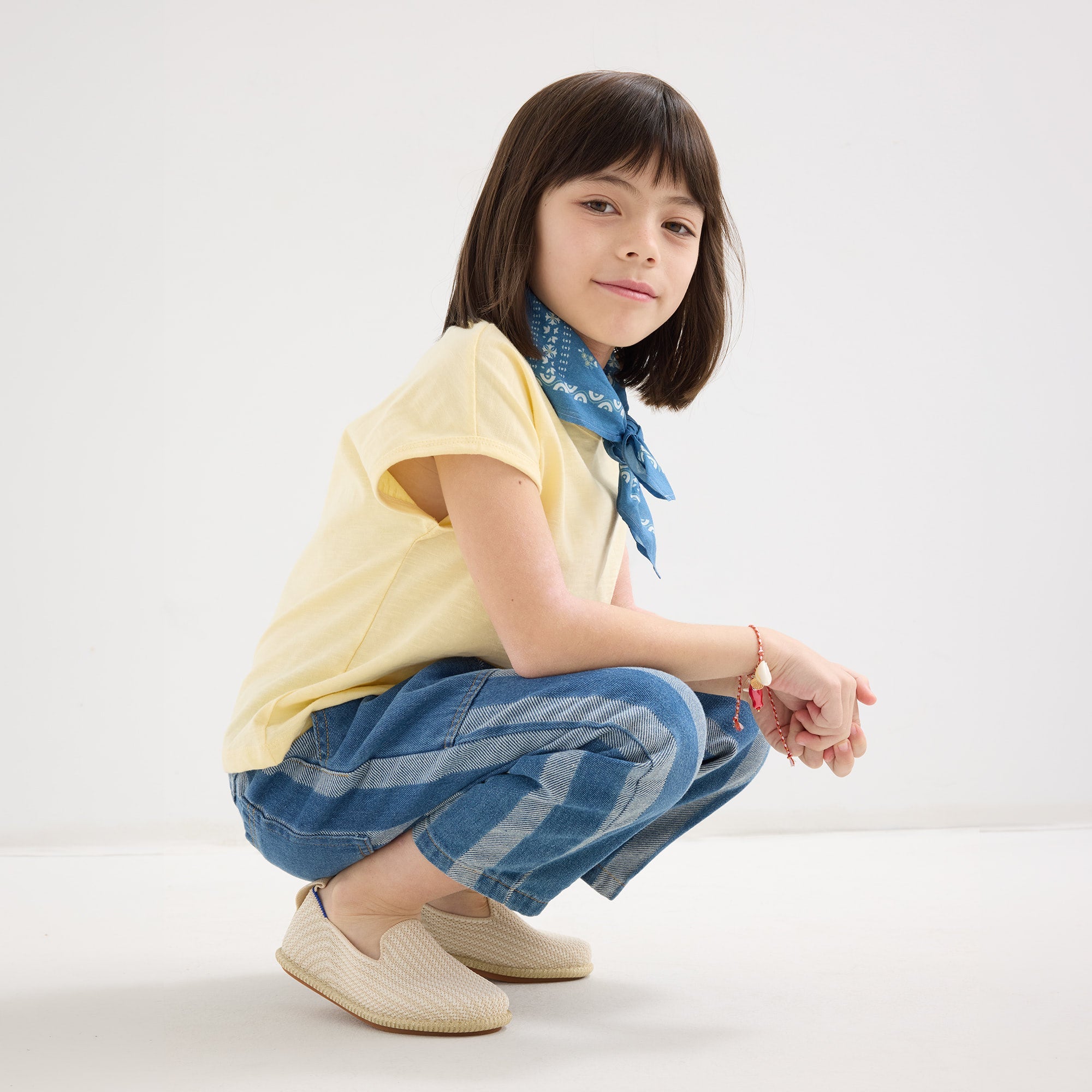 The Mini Loafer (for Kids) - Cream Puff Stripe - Image 6