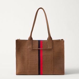 The Classic Tote - ReVelvet™ Cinnamon Stripe
