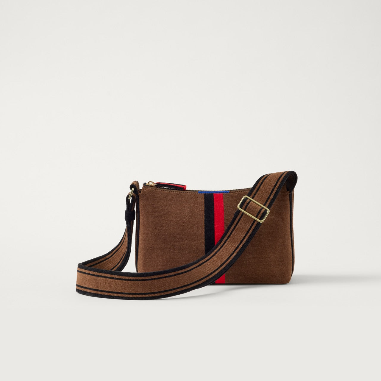 The Casual Crossbody - ReVelvetâ„¢ Cinnamon Stripe