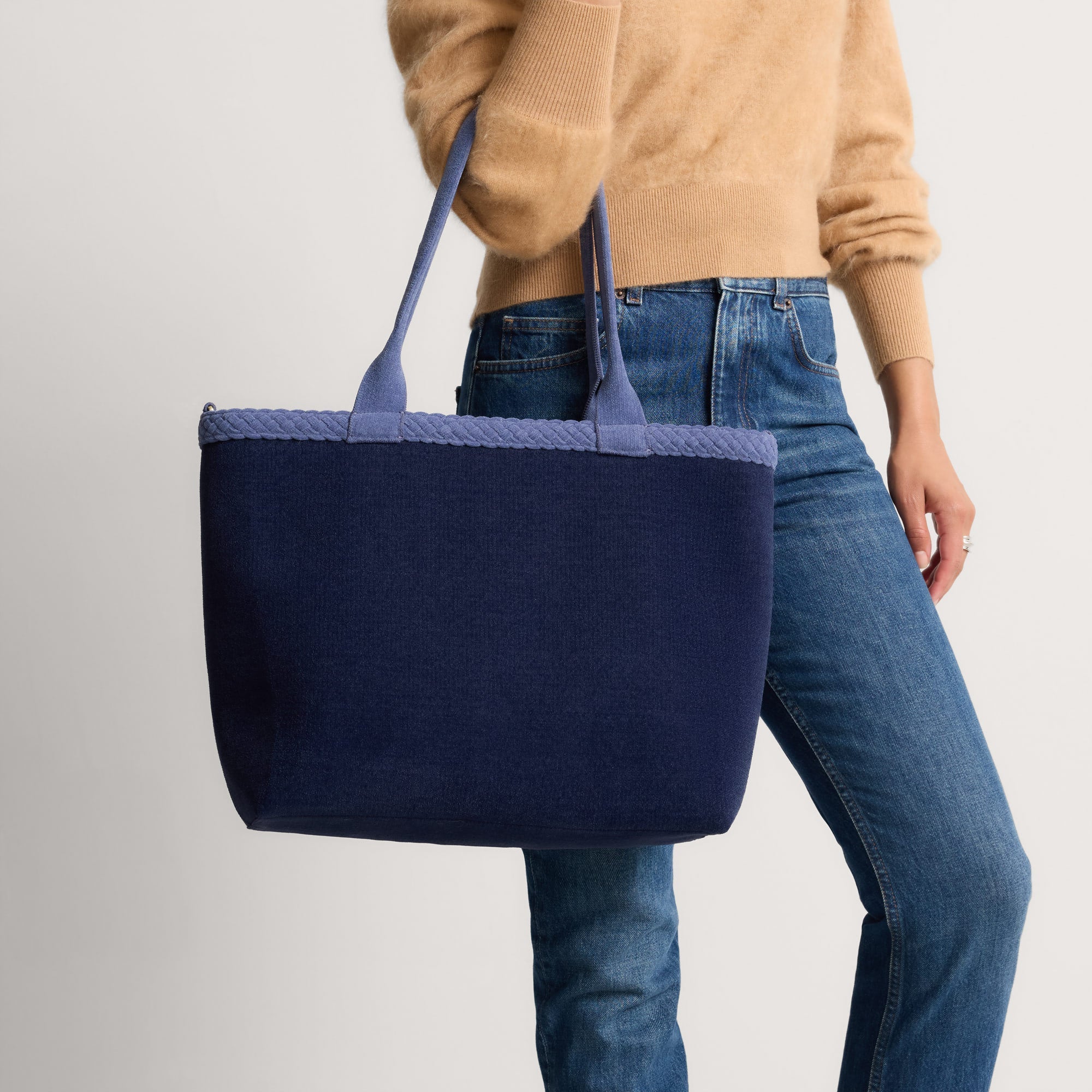 The Lightweight Zip Tote - ReVelvetâ„¢ Deep Navy - Image 3