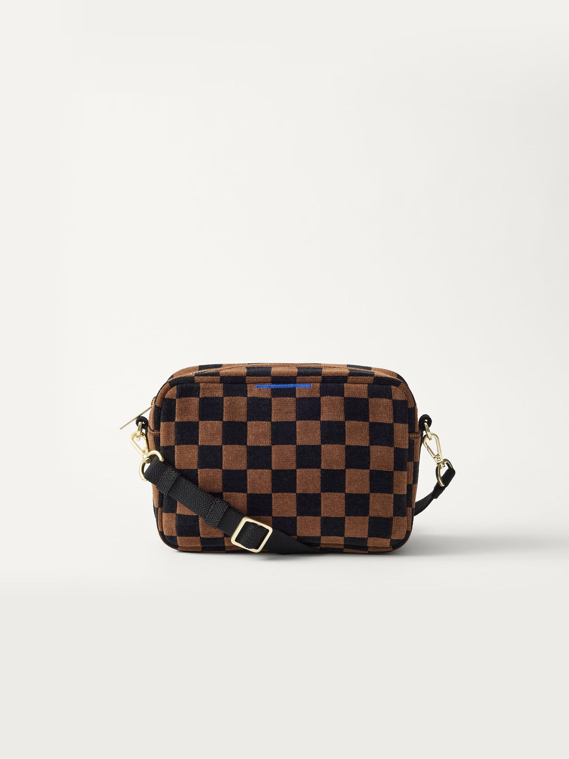 The Crossbody Camera Bag - ReVelvetâ„¢ Umber Check - Image 2
