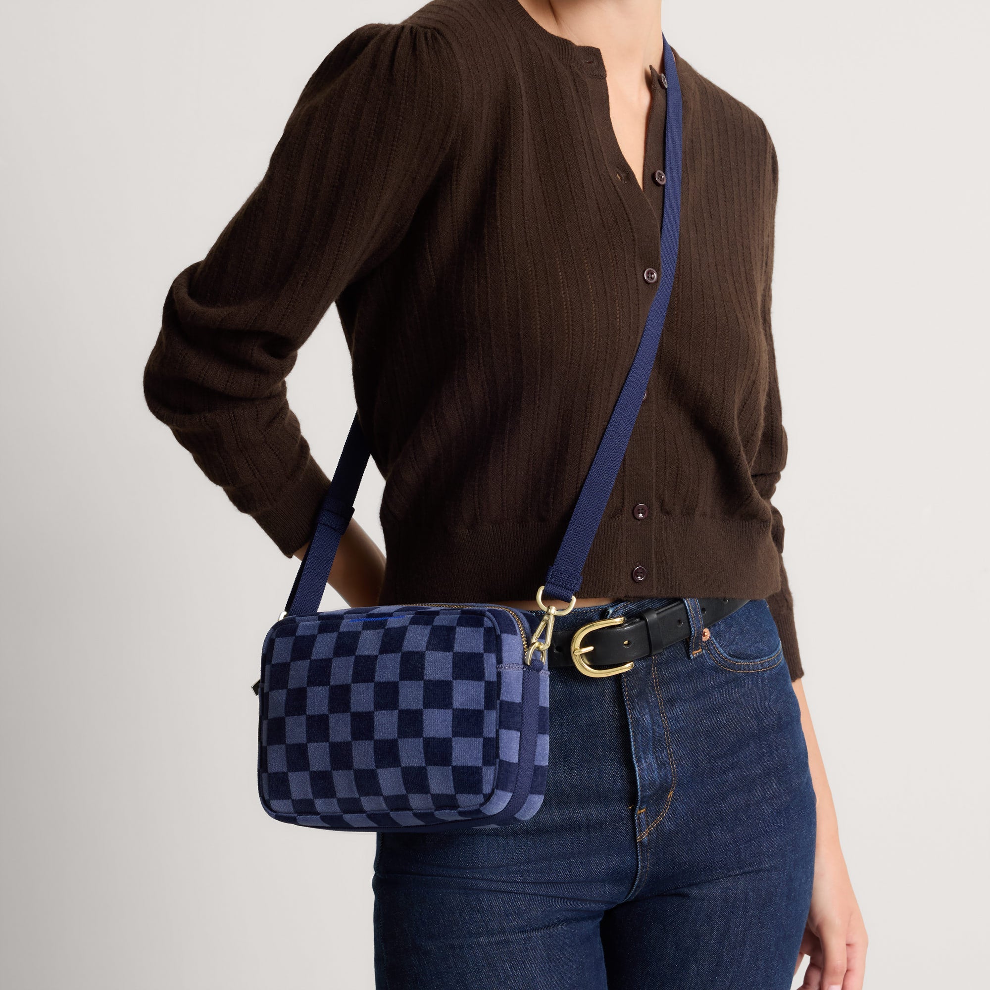 The Crossbody Camera Bag - ReVelvetâ„¢ Blue Ink - Image 4